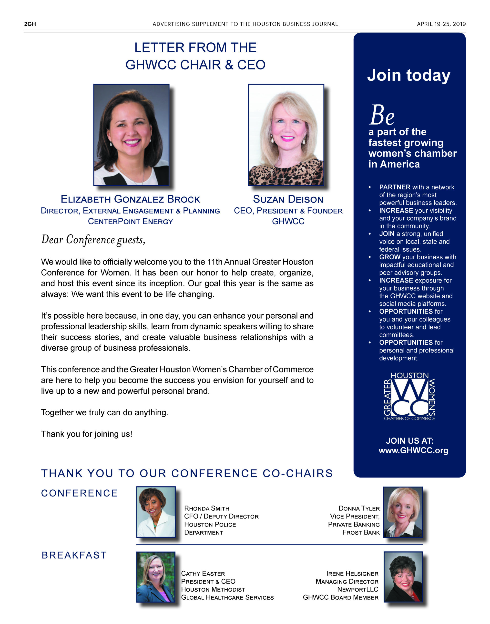 2019 GHWCC Annual Conference Program FINAL Page 02 scaled 2 Greater Houston Women’s Chamber of Commerce
