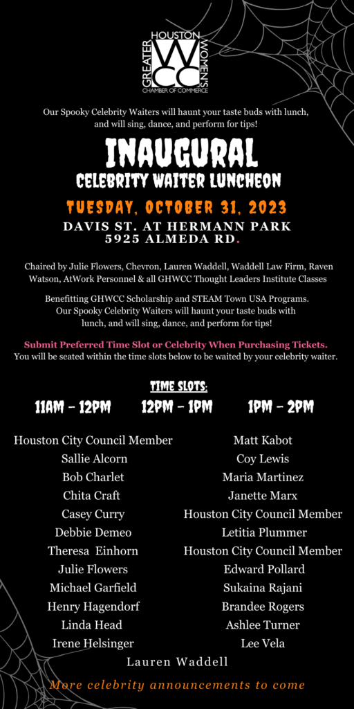 Celebrity Waiter Halloween Invitation 