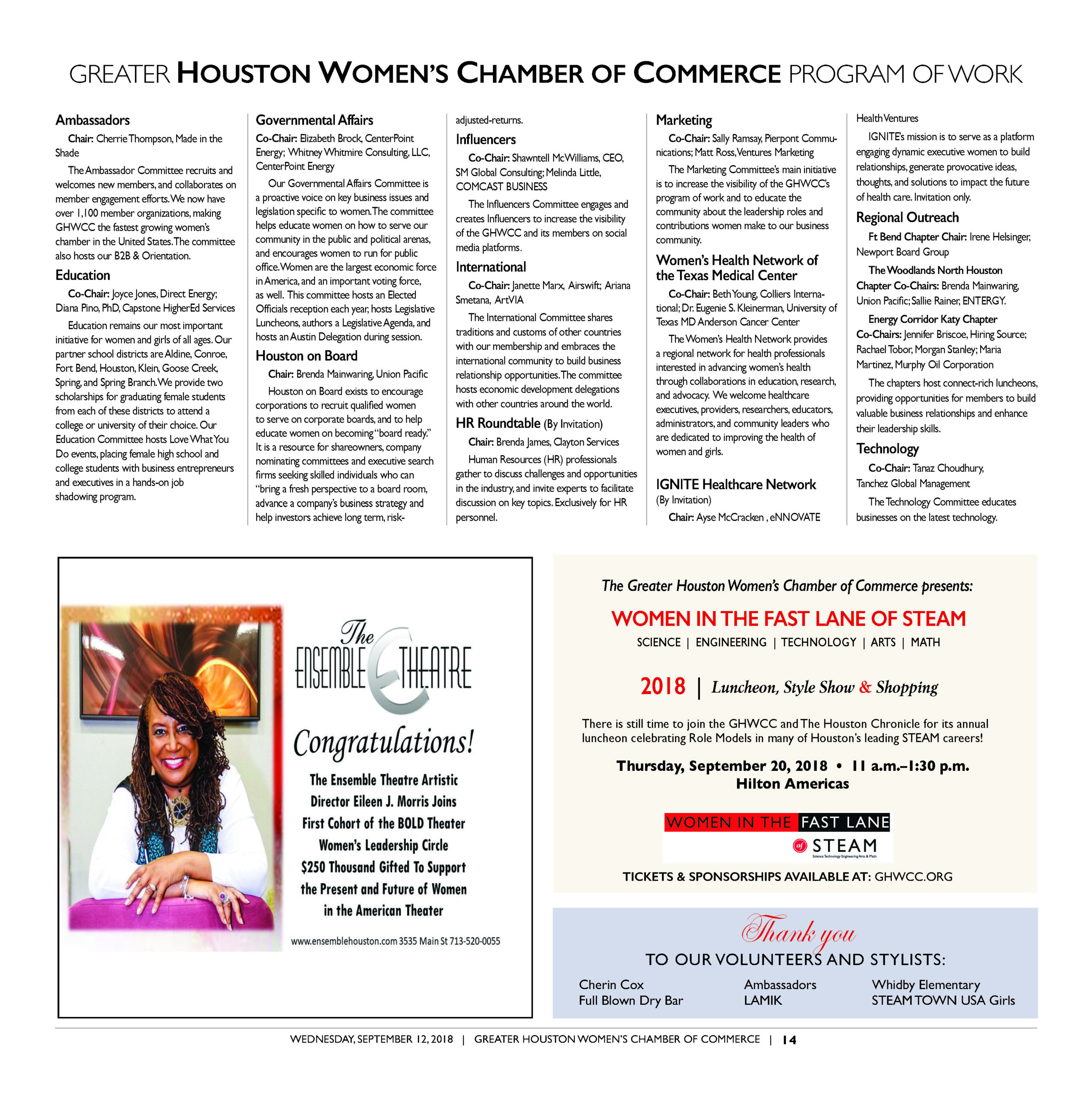 Women in the Fast Lane of STEAM Luncheon and Style Show 2023 - Greater  Houston Women's Chamber of Commerce