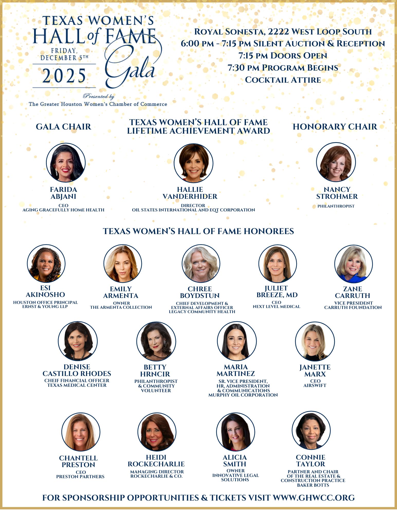 Hall of Fame Gala 2025 Flyer 102225 Greater Houston Women’s Chamber of Commerce