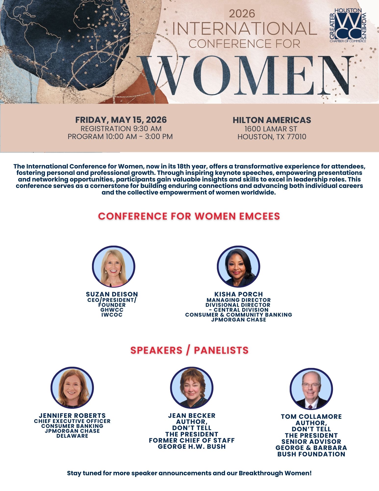 International Conference for Women 2026 Flyer 1 22 26