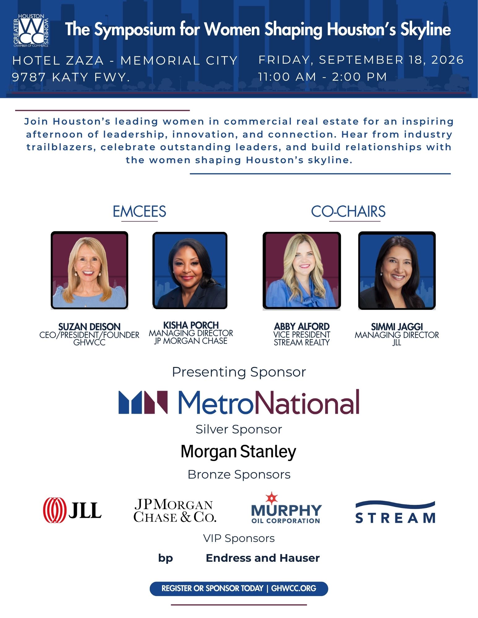 The Symposium for Women Shaping Houston’s Skyline Flyer 2026 08 25